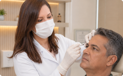 Botox no rosto feito pela Alciara Lima dermatologista de alta qualidade