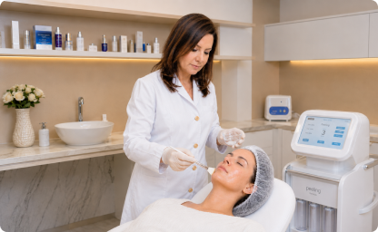 Peeling Facial feito pela Alciara Lima dermatologista de alta qualidade